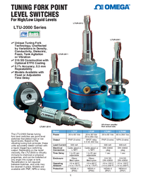 Thumbnail of document Data Sheet - LTUR-2011 Threaded, Flanged, Tri-Grip Tuning Fork Level Switches